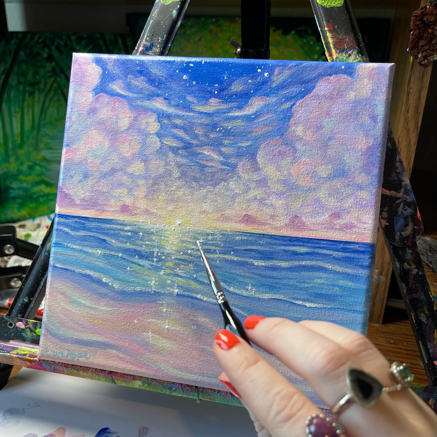 Sparkling Seascape, 8”