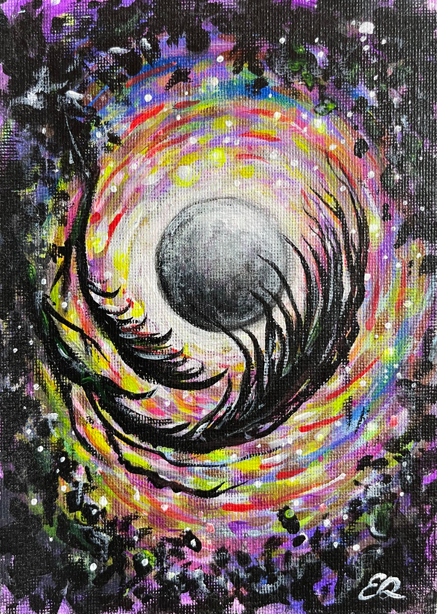 Moon Swirl, 5"x7"