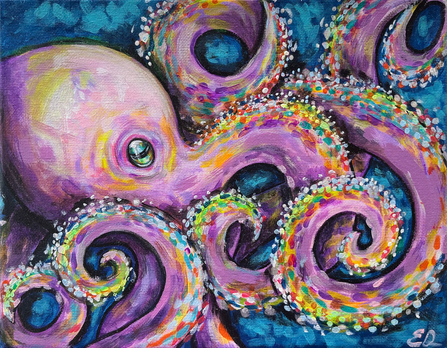 Pink Octo, 8"x10"